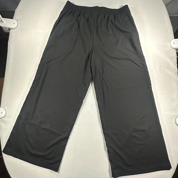 Halara Wide Leg Pants High Waisted Pocket Pleated Size XL Black - Picture 2 of 9